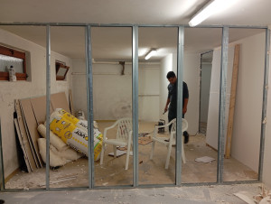 Photo de galerie - Séparation en placoplâtre 