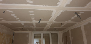 Photo de galerie - Placo,bandes jointes et électricité.