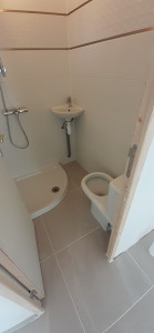 Photo de galerie - Transformation WC en SDB.