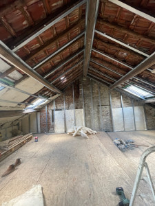 Photo de galerie - Isolation - pose de plaque 