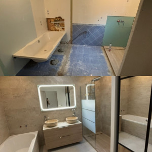 Photo de galerie - Rénovation complète d’une salle de bain 