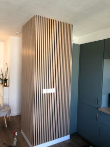 Photo de galerie - Pose panneaux décoratifs avec prise/interrupteur 