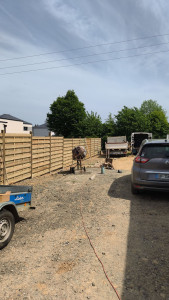 Photo de galerie - Pose clôture bois 