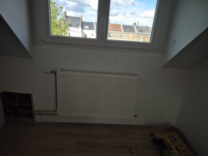 Photo de galerie - Installation radiateur.
