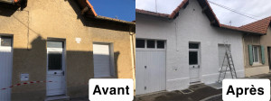 Photo de galerie - Rénovation complet façade  extérieur mise en peinture 