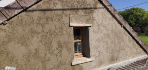 Photo de galerie - Réalisation enduit à la tyrolienne 