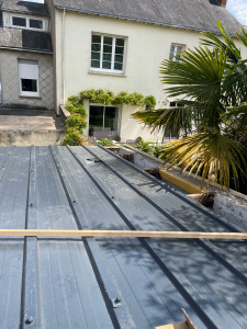 Photo de galerie - Pose de bac acier 