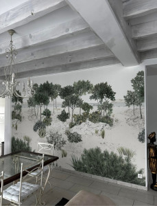 Photo de galerie - Pose de ce magnifique papier paysage . 