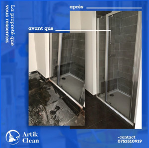 Photo de galerie - Nettoyage salle de bain fin de chantier 
