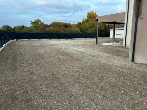 Photo de galerie - Défrichement et mise en place d’un gazonnement