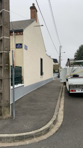 Photo de galerie - Peinture pignon,murets et clôture 