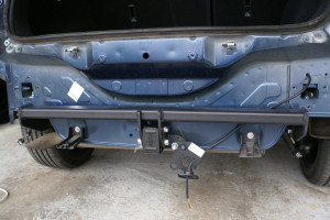 Photo de galerie - Installation d’un attelage sur un Renault kadjar, avec faisceaux et le boîtier attelage pour le réseaux multiplexé.