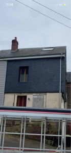 Photo de galerie - Voici une réalisation d’un pignon en ardoise