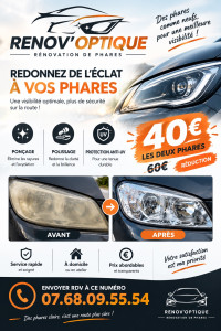 Photo de galerie - Redonnez éclat à vos phares optiques