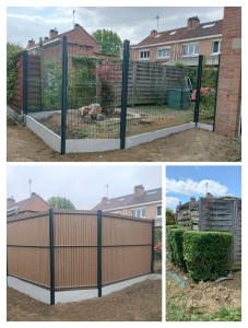 Photo de galerie - Clôture rigide avec brise vue