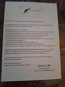 Photo de galerie - Flyer pour promotion de prestations de services en Soutien administratif 