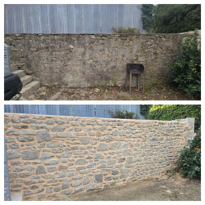 Photo de galerie - Nettoyage des pierres et Rejointoiement 