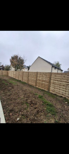 Photo de galerie - Après ! Pose de clôture en bois occultant 