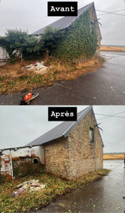 Photo de galerie - Enlever le lierre sur un pignon (4H)