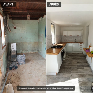 Photo de galerie - Réfection totale d'une cuisine 
