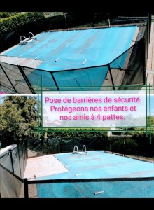 Photo réalisation - Entretien piscine - Didi... (MULT...) - Craponne (Est) : Pose de barrières souple de sécurité 