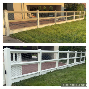 Photo de galerie - Remise en peinture clôture 