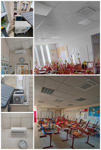 Photo de galerie - Installation de climatisation dans une école : Nous avons équipé cet établissement d’un système de climatisation performant pour garantir un confort optimal aux élèves et au personnel, été comme hiver. Une installation sur mesure
