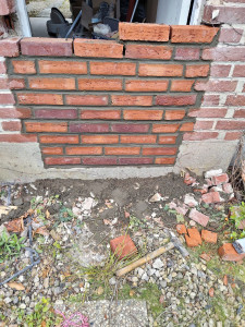 Photo de galerie - Réalisation mur brique 