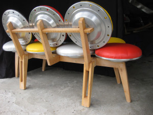 Photo de galerie - Fauteuil, réalisé à partir de flasque en aluminium