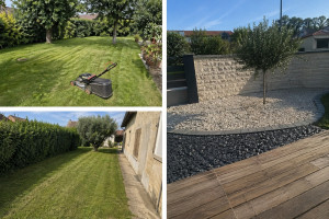 Photo de galerie - Aménagement paysager et tonte de pelouse ? Résultat propre et soigné après intervention. Travail sérieux – disponible rapidement – devis gratuit ?