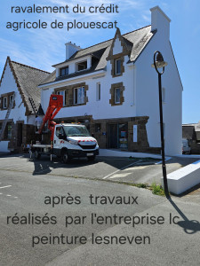Photo de galerie - Ravalement  du crédit agricole de Plouescat 