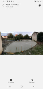 Photo de galerie - Création chape de 180m2  pour garage 