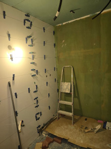 Photo de galerie - Rénovation complète de salle de bien, placo faïence électricité receveur double vasque...