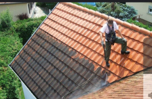 Photo de galerie - Nettoyage de toiture avec matériel ENT lemberger 