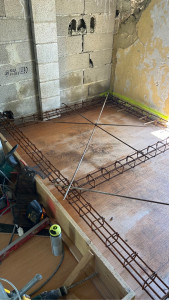 Photo de galerie - Pose armature plancher plein 