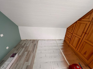 Photo de galerie - Pose de parquet flottant !