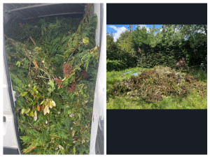 Photo de galerie - ? Évacuation de déchets verts réalisée rapidement avec notre fourgon 13m³ ? Chargement, transport en déchetterie et nettoyage du terrain après intervention. Merci à notre client pour sa confiance ? CSA31Entreprise – intervention rapide et soignée.