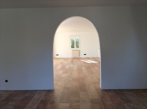 Photo de galerie - Réalisation d une arcade et pose de placo sur raille