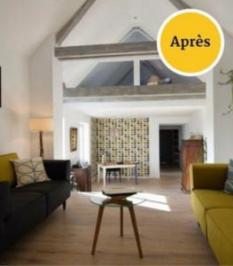 Photo de galerie - Voici le sol et la peinture et le montage du mur avec le BA13