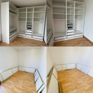 Photo de galerie - Démontage complet Dressing IKEA PAX pour déménagement 