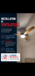 Photo de galerie - Pose d’un ventilateur