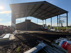 Photo de galerie - Pose de charpente métallique et toiture