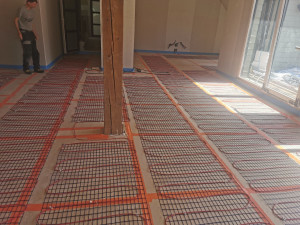 Photo de galerie - Pose d un plancher chauffant électrique 