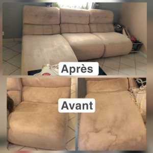 Photo de galerie - Nettoyage canapé angle