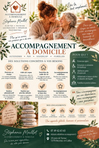 Photo de galerie - Être là, tout simplement. ?

Je propose un accompagnement à domicile humain et personnalisé : présence et écoute, aide aux repas, entretien du cadre de vie, sortie