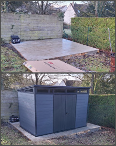 Photo de galerie - Montage d'un abri de jardin