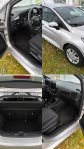 Photo de galerie - Résultat final d'une nettoyage intérieur/extérieur complet d'une Ford Fiesta 
avec beaucoup de verdure aux niveaux des joints, entrée de coffre et moindre recoins sur l'extérieur 