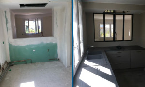 Photo de galerie - Avant après rénovation et pose de cuisine 