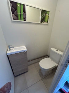 Photo de galerie - Pose de wc + lave main 
