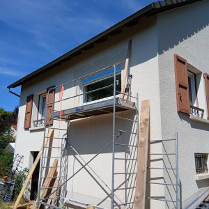 Photo de galerie - Ouverture châssis fixe dans mur porteur